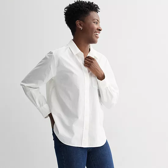 Women's Sonoma Goods For Life® Everyday Button-Up Shirt 3 Women's Sonoma Goods For Life® Everyday Button-Up Shirt