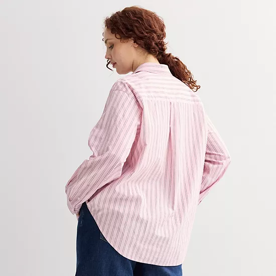 Plus Size Sonoma Goods For Life® Everyday Button Up Long Sleeve Shirt 4 Plus Size Sonoma Goods For Life® Everyday Button Up Long Sleeve Shirt - Image 2