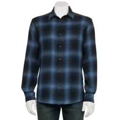 Sonoma Goods For Life® Adaptive Long Sleeve Flannel Shirt -Sonoma Goods For Life Shop 7592387 Blue Shadow Plaid