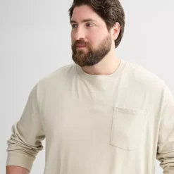 Big & Tall Sonoma Goods For Life® Long Sleeve Heavyweight Tee -Sonoma Goods For Life Shop 7593383 ALT2