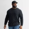 Big & Tall Sonoma Goods For Life® Long Sleeve Heavyweight Tee -Sonoma Goods For Life Shop 7593383 Black