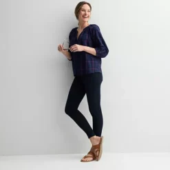 Women's Sonoma Goods For Life® Plaid Button-Through Peasant Top 12 Women's Sonoma Goods For Life® Plaid Button-Through Peasant Top -Sonoma Goods For Life Shop 7593879 ALT3