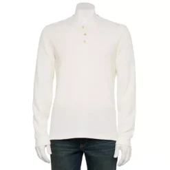 Men's Sonoma Goods For Life® Adaptive Long Sleeve Henley Tee -Sonoma Goods For Life Shop 7594438 Ivory