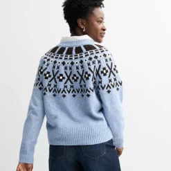 Women's Sonoma Goods For Life® Cozy Heritage Fair Isle Sweater -Sonoma Goods For Life Shop 7595031 ALT