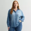 Plus Size Sonoma Goods For Life® Denim Button-Down Shirt