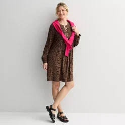 Women's Sonoma Goods For Life® Long Sleeve Pintuck Dress -Sonoma Goods For Life Shop 7599826 ALT3