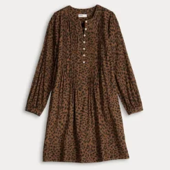 Women's Sonoma Goods For Life® Long Sleeve Pintuck Dress -Sonoma Goods For Life Shop 7599826 ALT4