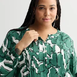 Plus Size Sonoma Goods For Life® Long Sleeve Pintuck Dress -Sonoma Goods For Life Shop 7599861 ALT2