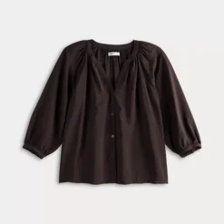 Women's Sonoma Goods For Life® Button Up Peasant Top -Sonoma Goods For Life Shop 7599895 ALT4