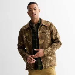 Men's Sonoma Goods For Life® Corduroy Collar Workwear Jacket -Sonoma Goods For Life Shop 7601852 Umber Camo
