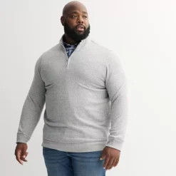 Big & Tall Sonoma Goods For Life® Sweater Fleece Quarter Zip Pullover