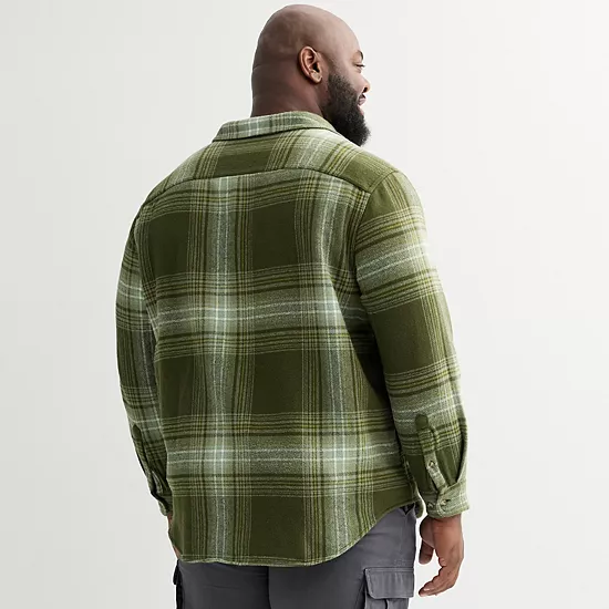 Big & Tall Sonoma Goods For Life® Heavyweight Flannel Long Sleeve Button-Down Shirt 4 Big & Tall Sonoma Goods For Life® Heavyweight Flannel Long Sleeve Button-Down Shirt - Image 2