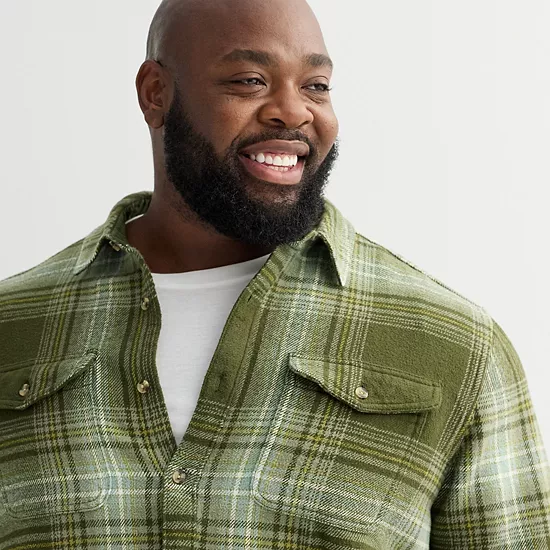Big & Tall Sonoma Goods For Life® Heavyweight Flannel Long Sleeve Button-Down Shirt 5 Big & Tall Sonoma Goods For Life® Heavyweight Flannel Long Sleeve Button-Down Shirt - Image 3