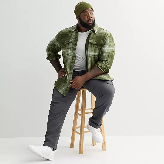 Big & Tall Sonoma Goods For Life® Heavyweight Flannel Long Sleeve Button-Down Shirt 6 Big & Tall Sonoma Goods For Life® Heavyweight Flannel Long Sleeve Button-Down Shirt - Image 4