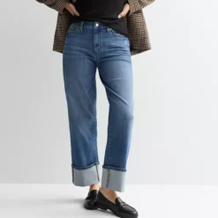 Women's Sonoma Goods For Life® High Rise Wide Leg Cuff Jeans -Sonoma Goods For Life Shop 7623268 Medium Dark Wash