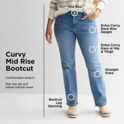 Women's Sonoma Goods For Life® Curvy Mid Rise Bootcut Jeans -Sonoma Goods For Life Shop 7623463 ALT12