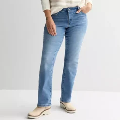 Women's Sonoma Goods For Life® Curvy Mid Rise Bootcut Jeans -Sonoma Goods For Life Shop 7623463 Medium Blue Wash