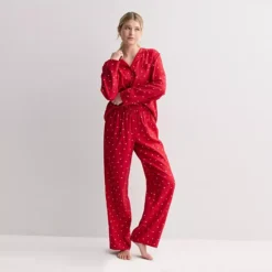 Petite Sonoma Goods For Life® Flannel Notch Pajama Top & Pajama Bottoms Set -Sonoma Goods For Life Shop 7623996 ALT2