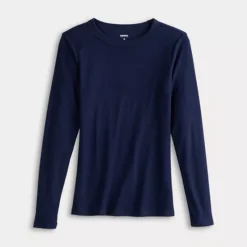 Petite Sonoma Goods For Life® Long Sleeve Crewneck T-Shirt -Sonoma Goods For Life Shop 7624775 ALT4
