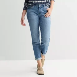Women's Sonoma Goods For Life® Mid-Rise Relaxed Boyfriend Jeans -Sonoma Goods For Life Shop 7626838 Light Wash 1
