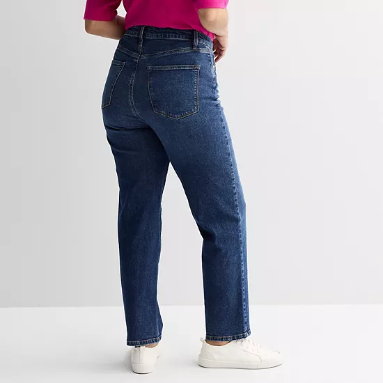 Women's Sonoma Goods For Life® Curvy High-Rise Straight Leg Jeans 4 Women's Sonoma Goods For Life® Curvy High-Rise Straight Leg Jeans - Image 2