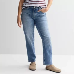 Women's Sonoma Goods For Life® Curvy High-Rise Straight Leg Jeans 19 Women's Sonoma Goods For Life® Curvy High-Rise Straight Leg Jeans -Sonoma Goods For Life Shop 7626908 Medium Wash