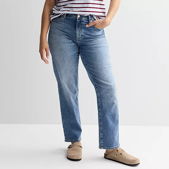 Women's Sonoma Goods For Life® Curvy High-Rise Straight Leg Jeans 11 Women's Sonoma Goods For Life® Curvy High-Rise Straight Leg Jeans - Image 9