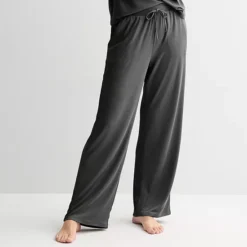 Women's Sonoma Goods For Life® Ribbed Open Leg Pajama Pants -Sonoma Goods For Life Shop 7627066 Filigree