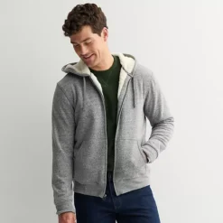 Men's Sonoma Goods For Life® High-Pile Fleece Full Zip Hoodie