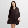 Petite Sonoma Goods For Life® Tiered Corduroy Mini Dress