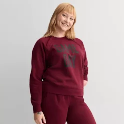 Women's Sonoma Goods For Life® Adaptive Fleece Crewneck Sweatshirt -Sonoma Goods For Life Shop 7637768 Maroon Game Graphic