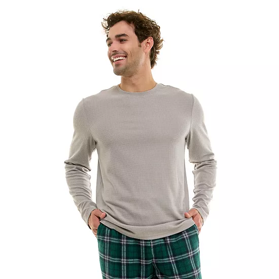 Men's Sonoma Goods For Life® Supersoft Waffle Long Sleeve Crewneck Pajama Shirt 8 Men's Sonoma Goods For Life® Supersoft Waffle Long Sleeve Crewneck Pajama Shirt - Image 6