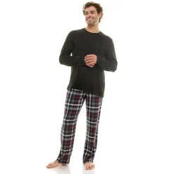 Men's Sonoma Goods For Life® Supersoft Ribbed 2-pc. Pajama Top & Pajama Pant Set 16 Men's Sonoma Goods For Life® Supersoft Ribbed 2-pc. Pajama Top & Pajama Pant Set -Sonoma Goods For Life Shop 7647547 Black Red Plaid