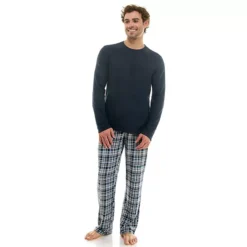 Men's Sonoma Goods For Life® Supersoft Ribbed 2-pc. Pajama Top & Pajama Pant Set