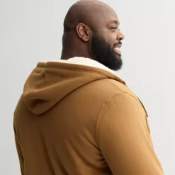 Big & Tall Sonoma Goods For Life® High-Pile Fleece Full-Zip Hoodie -Sonoma Goods For Life Shop 7647694 ALT2