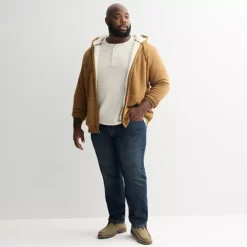 Big & Tall Sonoma Goods For Life® High-Pile Fleece Full-Zip Hoodie -Sonoma Goods For Life Shop 7647694 ALT3