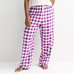 Plus Size Sonoma Goods For Life® Cozy Pajama Pants -Sonoma Goods For Life Shop 7647833 Purple Cozy Plaid