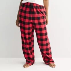Plus Size Sonoma Goods For Life® Cozy Pajama Pants -Sonoma Goods For Life Shop 7647833 Red Classic Buffalo