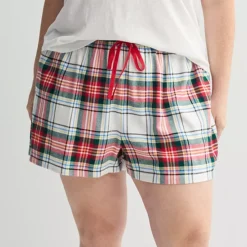 Women's Sonoma Goods For Life® Flannel Pajama Boxer Shorts -Sonoma Goods For Life Shop 7647840 Ivry Merry Tartan