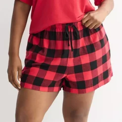 Women's Sonoma Goods For Life® Flannel Pajama Boxer Shorts -Sonoma Goods For Life Shop 7647840 Red Classic Buffalo