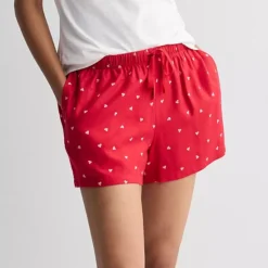 Women's Sonoma Goods For Life® Flannel Pajama Shorts -Sonoma Goods For Life Shop 7647841 Red Heart 1