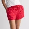 Women's Sonoma Goods For Life® Flannel Pajama Shorts -Sonoma Goods For Life Shop 7647841 Red Heart