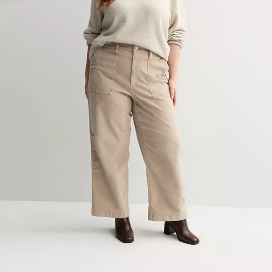 Plus Size Sonoma Goods For Life® Corduroy Utility Wide Leg Pants 3 Plus Size Sonoma Goods For Life® Corduroy Utility Wide Leg Pants