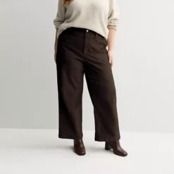 Plus Size Sonoma Goods For Life® Corduroy Utility Wide Leg Pants 13 Plus Size Sonoma Goods For Life® Corduroy Utility Wide Leg Pants -Sonoma Goods For Life Shop 7647902 Laney Plum