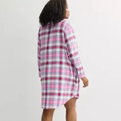 Plus Size Sonoma Goods For Life® Flannel Boyfriend Sleepshirt -Sonoma Goods For Life Shop 7649086 ALT