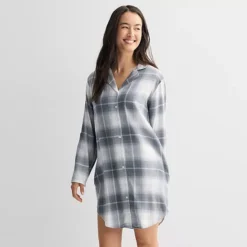 Women's Sonoma Goods For Life® Flannel Boyfriend Sleepshirt