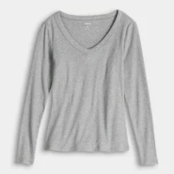 Women's Sonoma Goods For Life® Long Sleeve V-Neck Tee -Sonoma Goods For Life Shop 7649245 ALT4