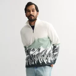 Men's Sonoma Goods For Life® Arctic Fleece Half-Zip Pullover -Sonoma Goods For Life Shop 7653780 Cream Scenic