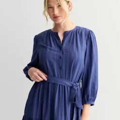 Women's Sonoma Goods For Life® Three-Quarter Sleeve Midi Dress -Sonoma Goods For Life Shop 7659589 ALT2