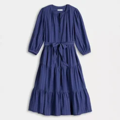 Women's Sonoma Goods For Life® Three-Quarter Sleeve Midi Dress -Sonoma Goods For Life Shop 7659589 ALT4